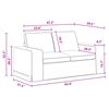 vidaXL Sofa 120cm 2 pcs Tamno siva Metal