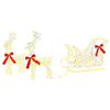vidaXL Reindeer vuče saonice Topla bijela 30 x 12 x 54,5 cm PET