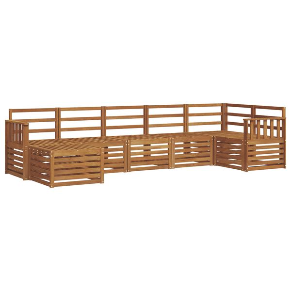 vidaXL Setovi sofa 7 pcs Prirodna Čvrsto drvo akacije