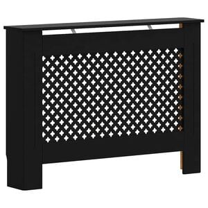 vidaXL Pokrov za radijator crni 112 x 19 x 81,5 cm MDF