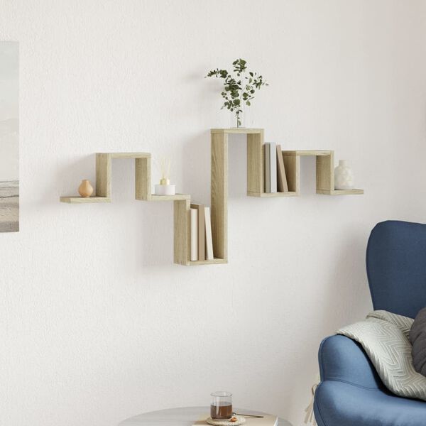 vidaXL Zidna polica boja hrasta sonome 104,5x10x43cm konstruirano drva