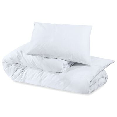 vidaXL Set posteljine za poplun bijela 140x200 cm pamučni