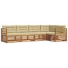 vidaXL Set vanjskih sofa s jastukom 5 pcs Prirodna i bež