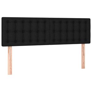 vidaXL Uzglavlja crna 144x5x78/88 cm od tkanine