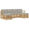 vidaXL Setovi sofa 6 pcs Bijela i svjetlosiva 245 x 122,5 x 73 cm
