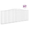 vidaXL Lučne gabionske ko&scaron;are 7 kom 400x30x140/160cm pocinčano željezo