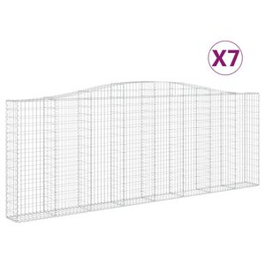 vidaXL Lučne gabionske ko&scaron;are 7 kom 400x30x140/160cm pocinčano željezo