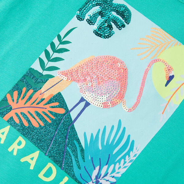 Dječja majica svijetla boja mente 92