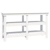 vidaXL Radni stol bijeli 142,5 x 50 x 80 cm od masivne borovine