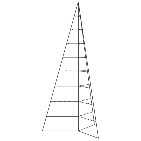 vidaXL Metalno ukrasno božićno drvce crno 210 cm