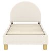 vidaXL Okvir kreveta za malu djecu s naslonom Krema 70 x 140 cm Vuna