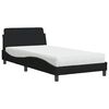 vidaXL Krevet s madracem Dover crni 100 x 200 cm od tkanine