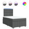 vidaXL Krevet box spring s madracem tamnosivi 120 x 190 cm tkanina