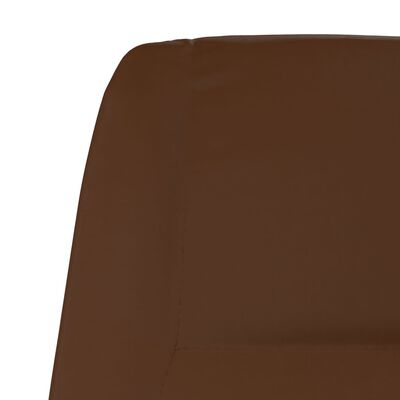 vidaXL Stolica za opuštanje od umjetne kože sjajna smeđa