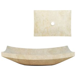 vidaXL Umivaonik 50 x 35 x 12 cm mramorni krem
