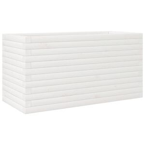 vidaXL Vrtna sadilica bijela 90x40x45,5 cm od masivne borovine