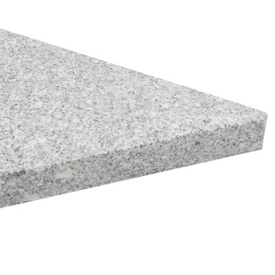 vidaXL Postolje za suncobran granitno 15 kg trokutasto sivo