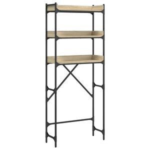 vidaXL Polica za perilicu rublja boja hrasta 67x25x163 cm drvena