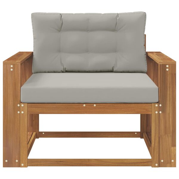 vidaXL Srednja sofa za van Čvrsto drvo akacije Prirodna