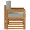 vidaXL Set vanjskih sofa s jastukom Prirodna 71 x 63 x 73 cm