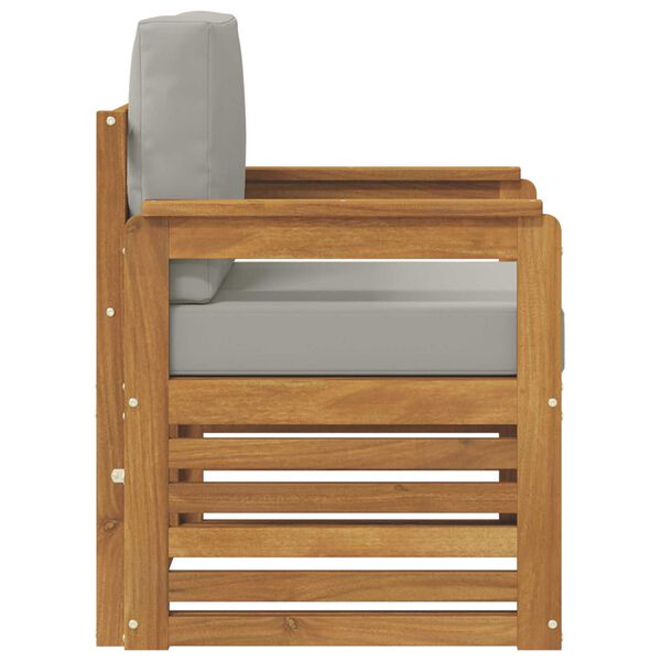 vidaXL Set vanjskih sofa s jastukom Prirodna 71 x 63 x 73 cm