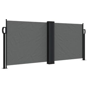 vidaXL Uvlačiva bočna tenda 100 x 600 cm antracit