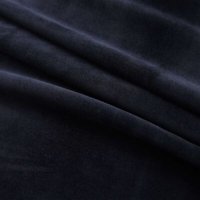 vidaXL Zavjesa za zamračivanje s prstenima baršunasta crna 290x245 cm