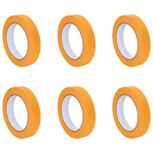 vidaXL Trake za maskiranje slikara 6 pcs Žuta 19mm x 50m Papir