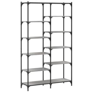 vidaXL Regal za knjige siva boja hrasta 100x32x170 cm drvo i željezo