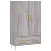 vidaXL Visoka komoda siva boja hrasta 69,5x31x115 cm konstruirano drvo