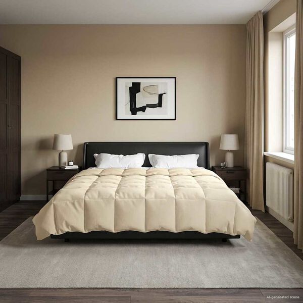 vidaXL Puni pokrivač za cijelu godinu Krema 220 x 260 cm Mikrovlakna