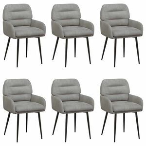 vidaXL Trpezarijske stolice 6 pcs Bar&scaron;un Svjetlosiva 59 x 59,5 x 90 cm