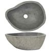 vidaXL Umivaonik od riječnog kamena ovalni (37 - 46) x (29 - 36) cm