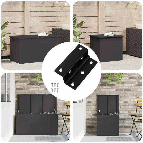 vidaXL &Scaron;arka 12 pcs Crna 38 x 17 x 60 mm Željezo