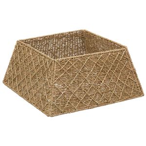 vidaXL Ogrlica za božićno drvce Četvrtasti Prirodna 50 x 50 x 25 cm