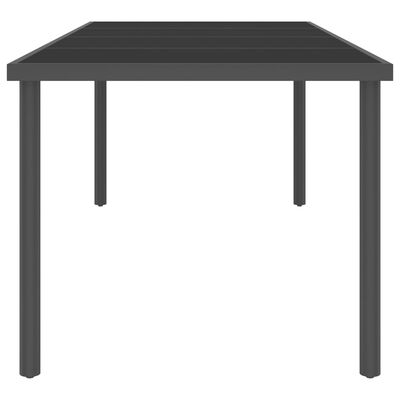 vidaXL Vrtni blagovaonski stol antracit 220x90x75 cm čelik i staklo