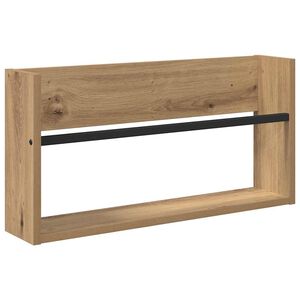 vidaXL Polica za časopise s policom Umjetnički hrast 60 x 12 x 30 cm