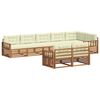 vidaXL Set vanjskih sofa s jastukom 8 pcs Prirodna i krem
