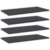 vidaXL Police za knjige 4 kom sive 60 x 30 x 1,5 cm od iverice