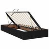 vidaXL Krevet s prostorom za pohranu s LED-om Crna 100 x 200 cm