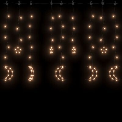 vidaXL Vilinska svjetla zvijezde i mjeseci 345 LED topla bijela