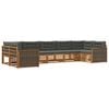 vidaXL Set vanjskih sofa 7 kom. Prirodna i antracit