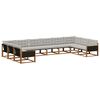 vidaXL Set vanjskih sofa 10 kom. Prirodna i svjetlosiva