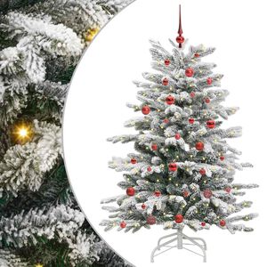 vidaXL Umjetno božićno drvce s nogom Bijelo 150 cm PE i PVC