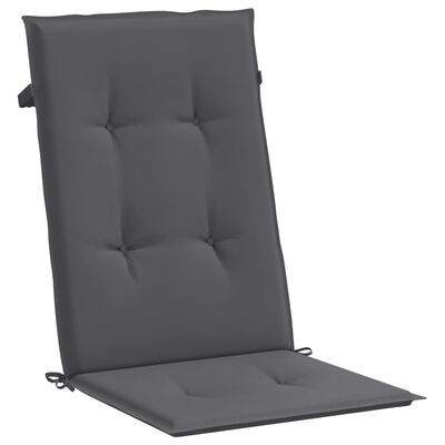 vidaXL Jastuci za vrtne stolice 4 kom antracit 120x50x3 cm od tkanine