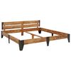 vidaXL Okvir za krevet od masivnog bagremovog drva bru&scaron;eni 200x200 cm