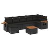 vidaXL Patio Sofa Set 8-sjedala Black