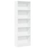 vidaXL Biblioteka bijela 60x24x176 cm Inženirsko drvo
