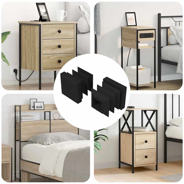 vidaXL Zavr&scaron;ne kapice 2 pcs Crna 15 x 15 x 15 mm PP