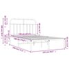 vidaXL Metalni okvir za krevet s uzglavljem crni 120x190 cm